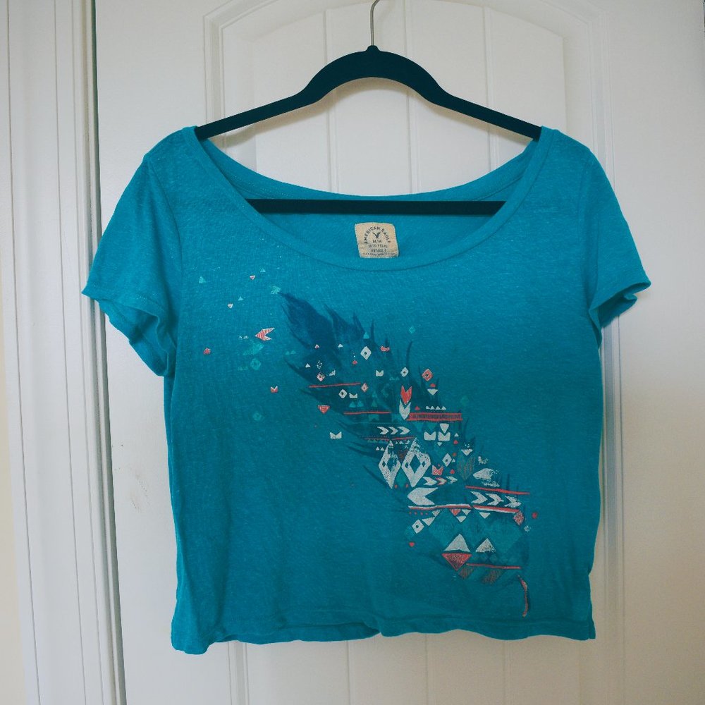 Feather Crop Top